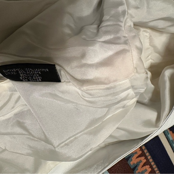 Vintage 1980’s Chia White Leather Jacket in a size M - Picture 8 of 13